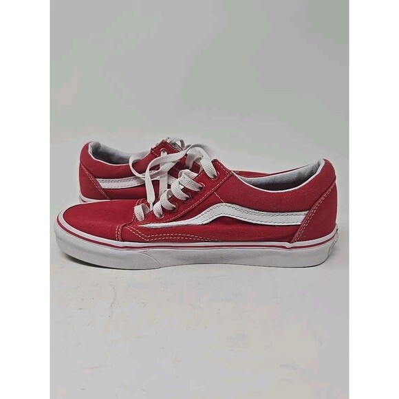 VANS Old School Red White Shoes - Size 5.5 Men (7 Women) - Picture 4 of 6